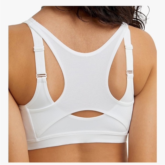 Champion White Zip Front Sports Bra - Picture 5 of 5